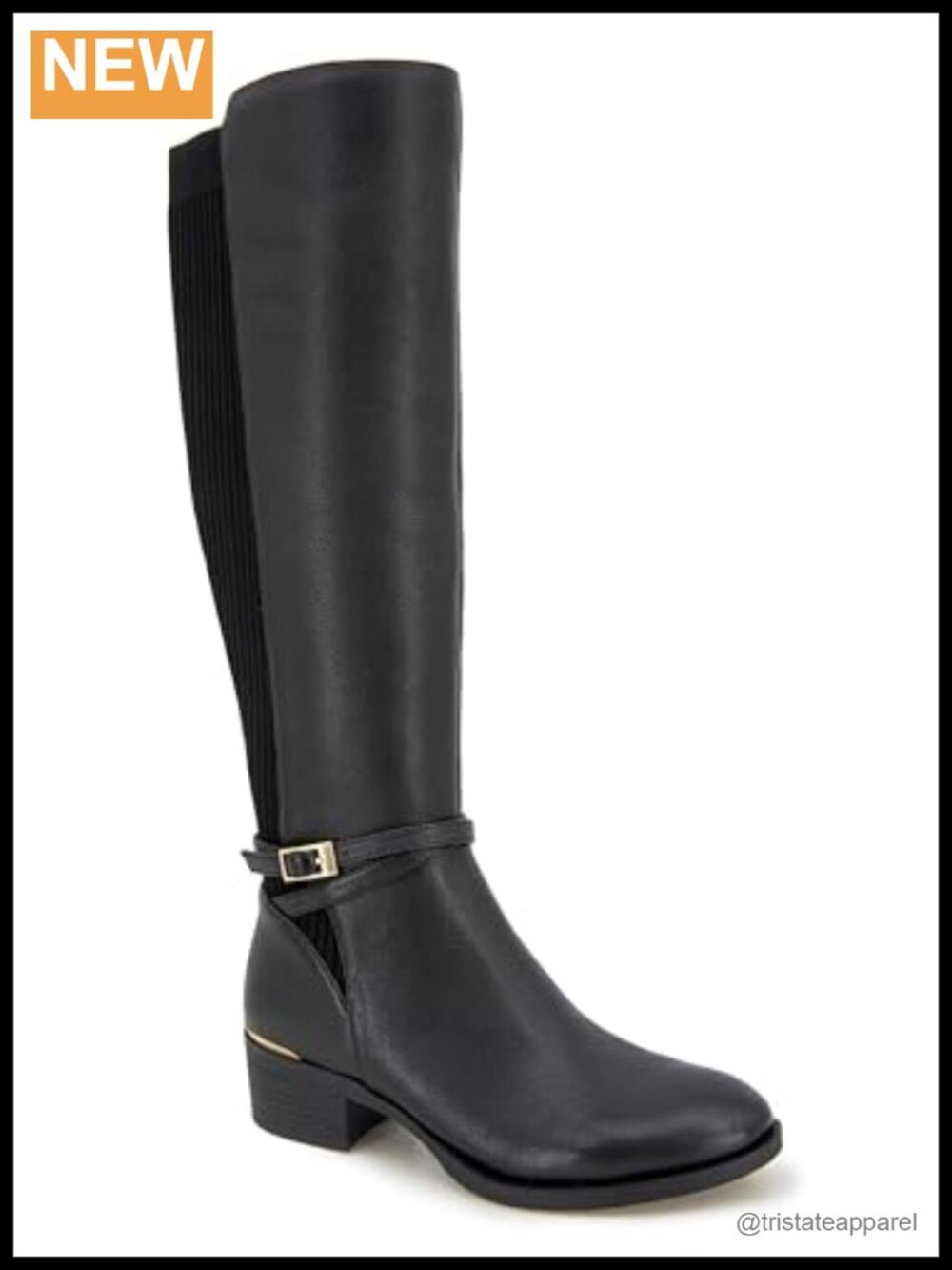 Knee High Boots, Inside Zip, Comfort Insole, Block Heel 1.69in
